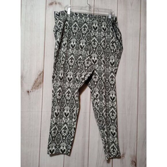 Roamans‎ Leggings Ladies 2x Black White - Picture 1 of 6